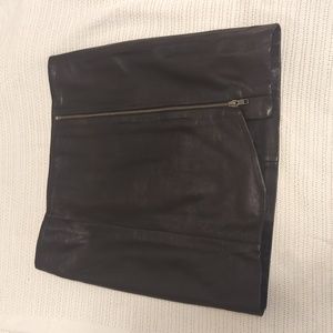 NWT Leith black leather pencil skirt Sz 4